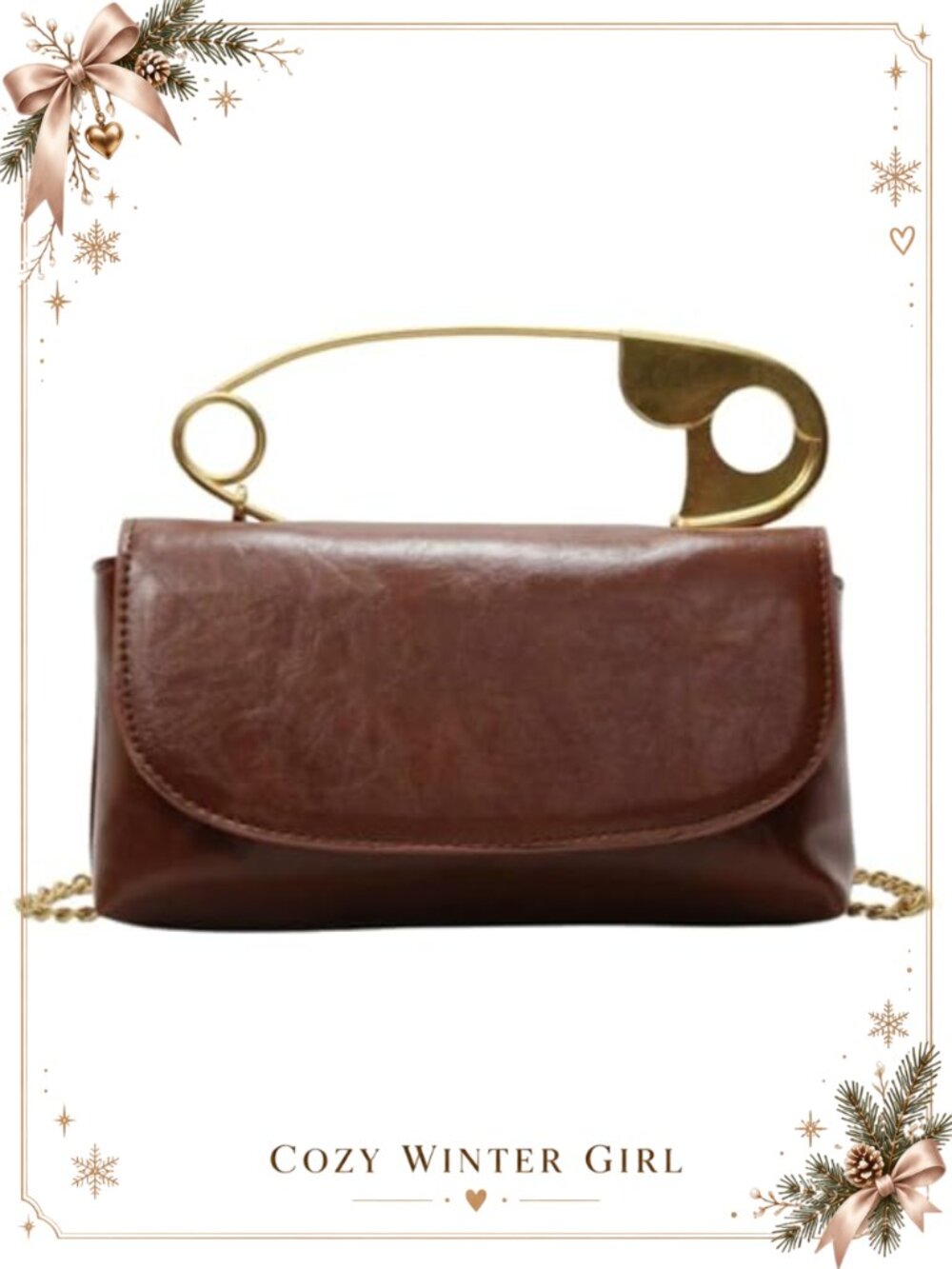 Faux Leather Hobo Shoulder Bag Top Handle Chain Strap Small Purse